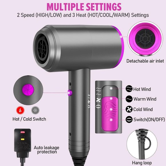 KARRONG F350 1800W PROFESSIONAL IONIC HAIR BLOW DRYER - Picture 11 of 12